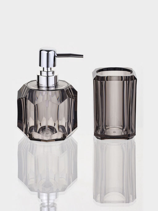 Набор для ванной «Блэк», 3 предмета, дозатор, стакан, мыльница