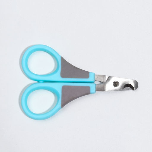 Ножницы-когтерезы изогнутые, отверстие 7 мм, голубые с серым - Пижон фото 5