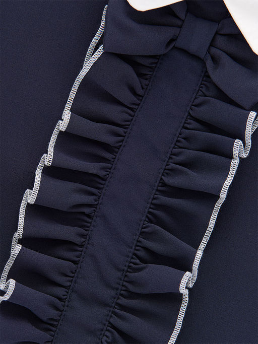 Платье для девочки в школу синее нарядное UD 7658 т.синий - Mini maxi фото 7