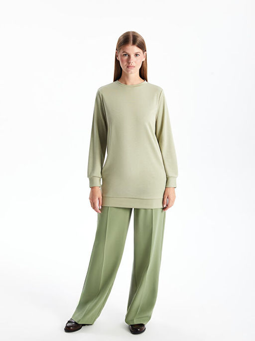 Bisiklet Yaka Kad?n Sweatshirt Tunik