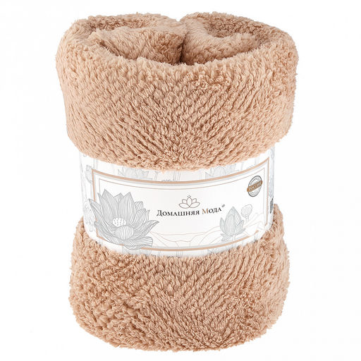 Плед/покрывало 180х200см "Бали" 11, велсофт "Gammi" гладкокрашенный, стриженый, полиэстер 100%, плотность 300г/м2, упаковка 18х33см, пояс бумажный, "Домашняя мода" (Россия)