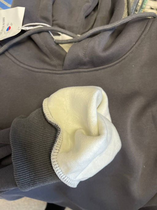 K12104 Толстовка с капюшоном (евро-мех) БЕЛЫЙ