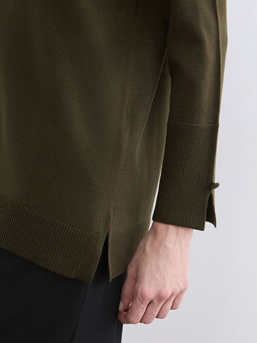 F?rf?rl? Dik Yaka Kad?n Triko Kazak