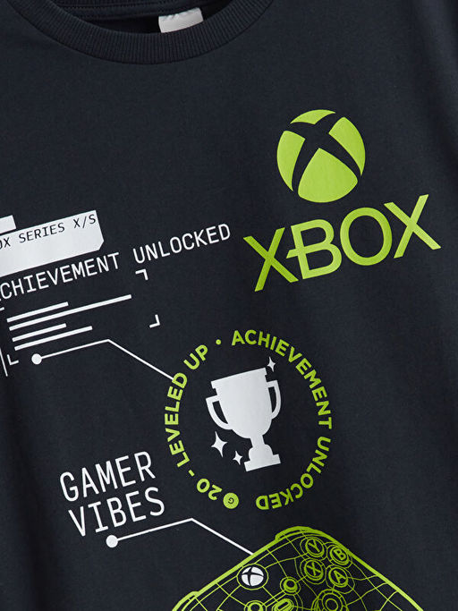 Bisiklet Yaka Xbox Bask?l? Erkek ?ocuk Ti??rt