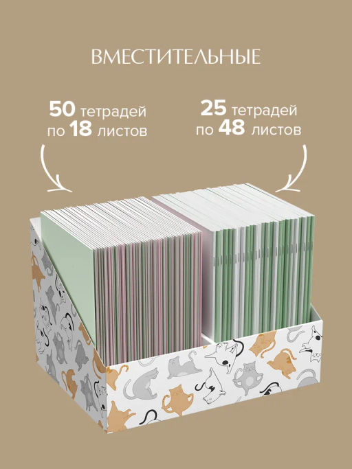 VAL CT-VP-300 Лоток - органайзер для бумаг, 30*23*20 см., набор 2 шт., КОТИКИ , шт