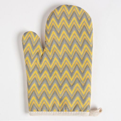 Цена за 2 шт. Кухонный набор (2 предмета) Доляна «Зигзаги», прихватка 17х17 см, варежка 26х16 см, 100% п/э