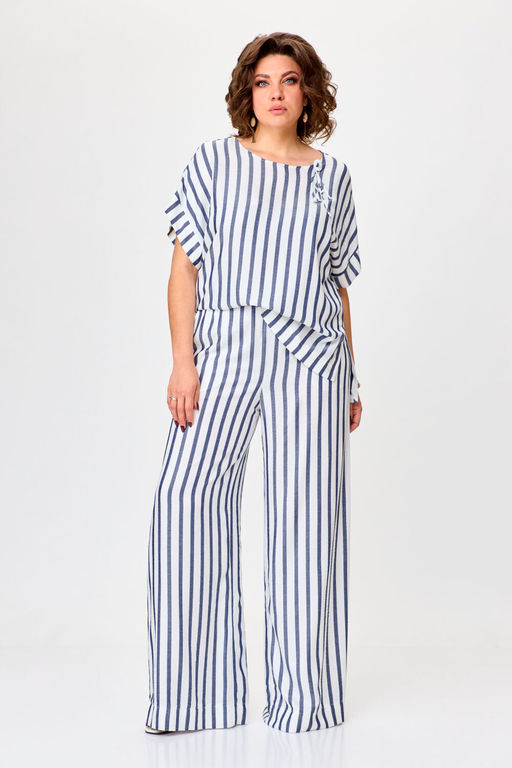 Костюм Michel Chic 1384 белый, синий, полоска  фото 4