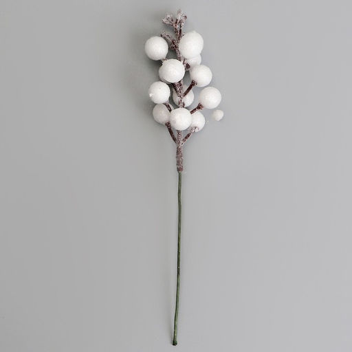 Цена за 10 шт. Ягоды для декора, белые, 4.5×4.5×20 см