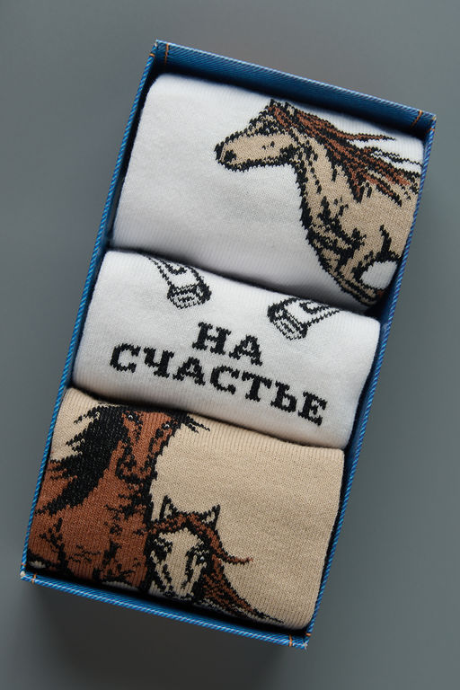 Носки женские Лошадки (набор 3 пары) - Berchelli фото 9