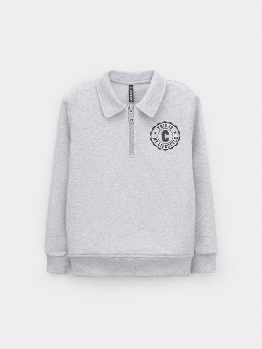 КР 302798/св.серый меланж к632 джемпер (свитшот) для мал