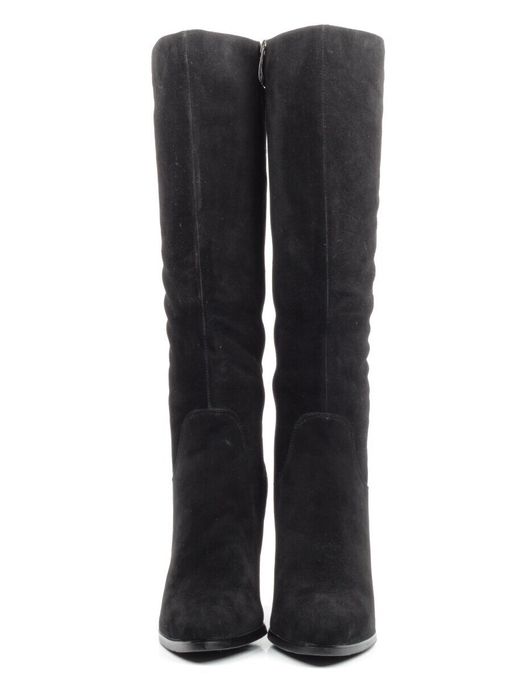 02-13R-01Y1-Q732F BLACK Сапоги женские (натуральная замша, натуральный мех (евромех)) - Фабричный китай фото 9