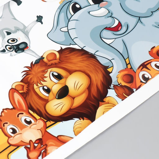 Наклейка интерьерная цветная «Зверята в автобусе», набор 2 листа, 25×70 см