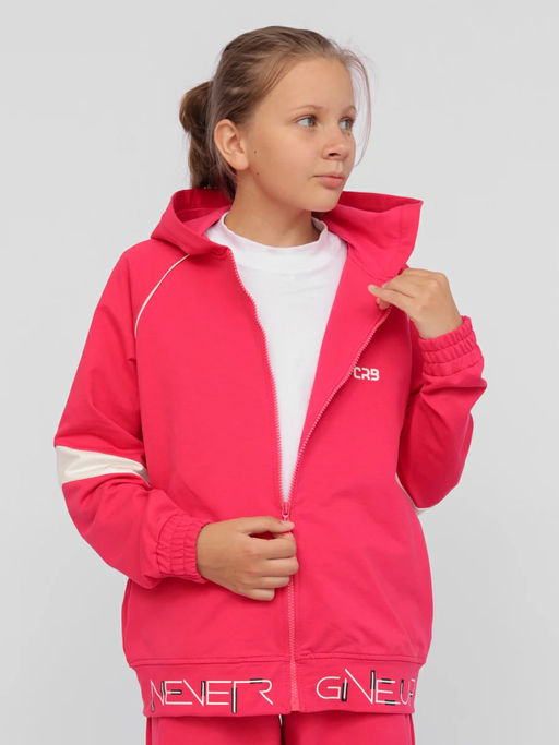 CRB wear/!CWJG 90116-25 Костюм для девочки (толстовка, брюки),малиновый/Ex.Cherubino  фото 3