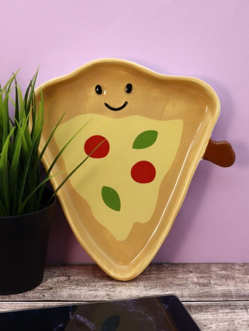 Тарелка керамическая iLikeGift Funny pizza, 21,6х20,3х2,5 см