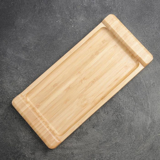 Блюдо для подачи Striata, 28×13 см, бамбук, бежевое