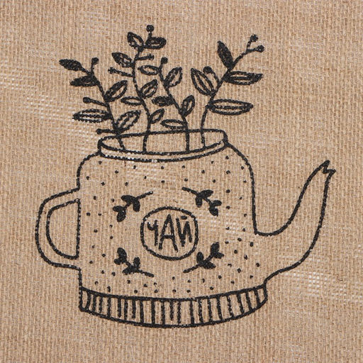 Салфетка «Этель. Чашечка чая», d=38, джут