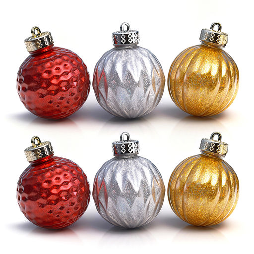 Набор новогодних украшений "Ёлочные фантазии" (6шт х 6см)