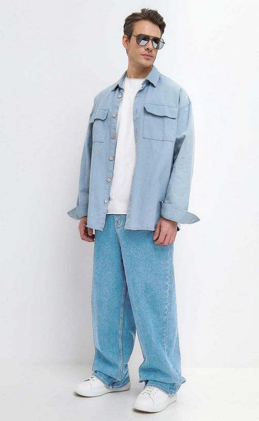 Джинсы муж. A2025 pale blue - Fine joyce фото 7