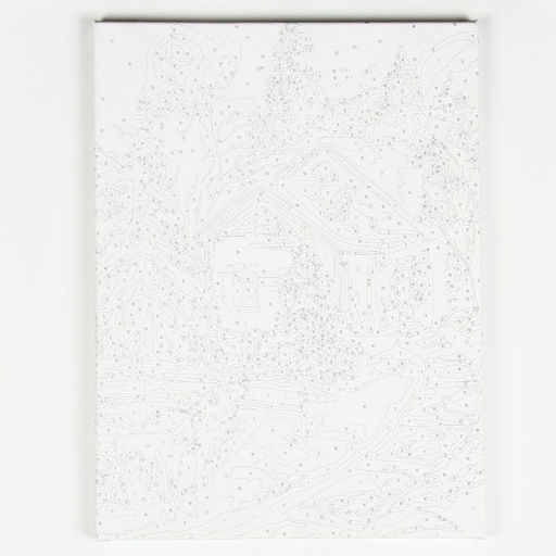 Картина по номерам на новый год на холсте с подрамником «Зимняя ночь», 40×30 см