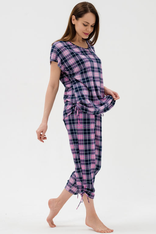 Костюм женский из футболки и брюк из кулирки Крым розовый - Амадэль фото 6