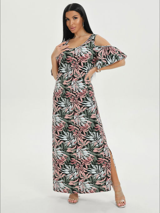 Новелла платье женское (листья ментол)