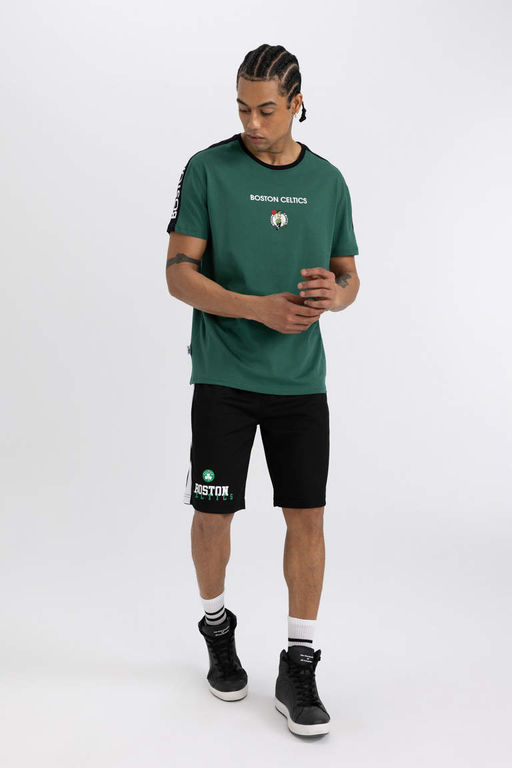 DeFactoFit Футболка стандартного кроя с короткими рукавами и круглым вырезом NBA Boston Celtics  фото 2