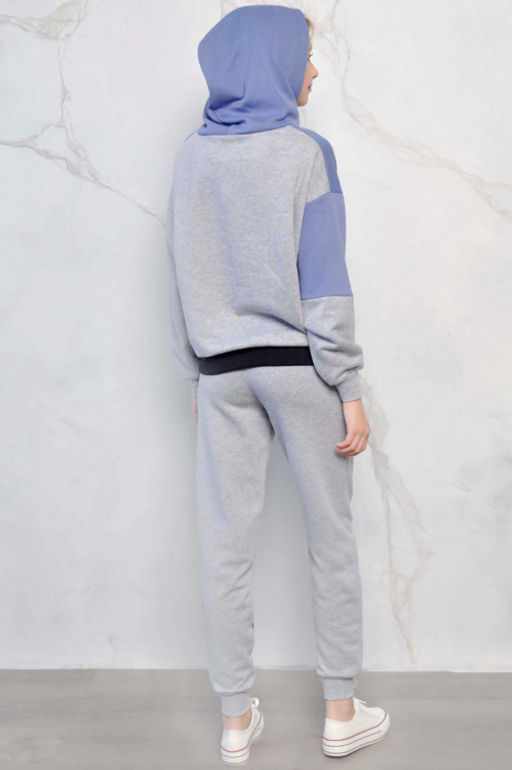 Арт. 2515 Костюм с брюками женский 44-52 (5 шт) Цвет:верх-серый,лаванда,черный,низ-серый - Калинка фото 5