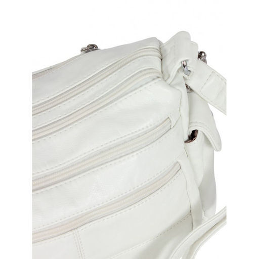 Сумка женская искусственная кожа Guecca-115, 2отд, плечевой ремень, белый SALE 264037 - Adelia фото 4