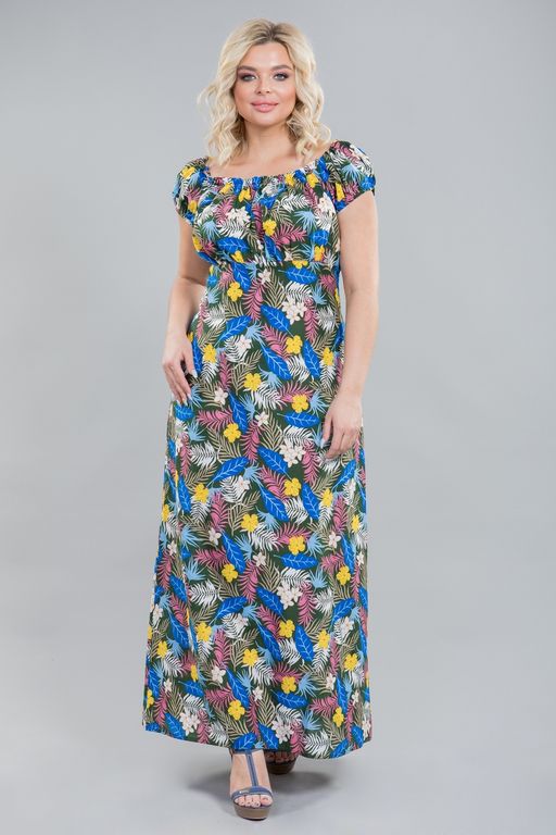 Платье 1150 цветы на зеленом - Novita фото 4