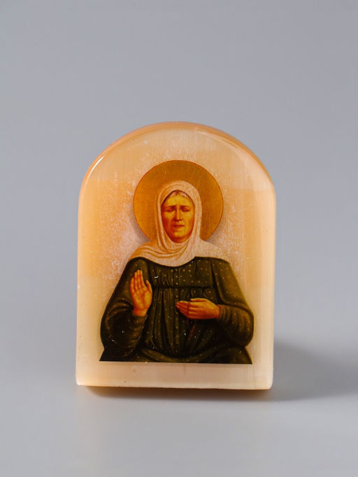 Икона настольная Матрона, 6?5 см, селенит