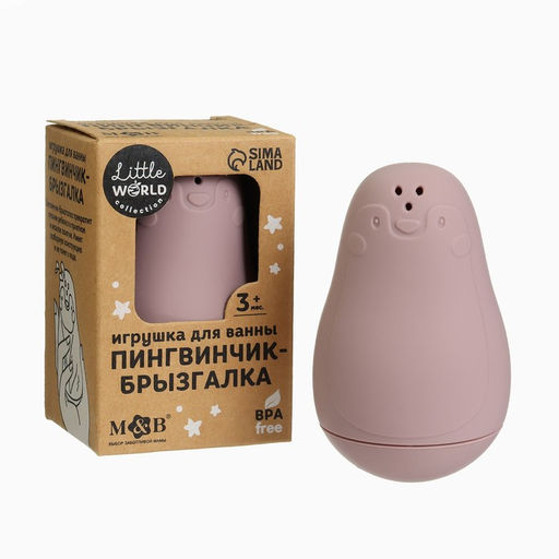 Игрушка для ванны M&B «Пингвинчик-брызгалка», силикон, МИКС