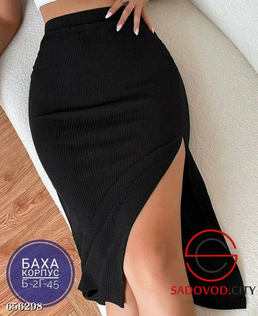 Юбка миди с распоркой женская - Bruno фото 5