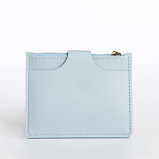 Картхолдер с монетницей на молнии, цвет голубой