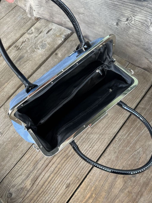 Женская сумка из эко кожи с ручками 0024 Голубой - Cidirro фото 8