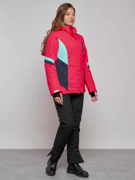Горнолыжная куртка женская зимняя розового цвета 2201-1R - Chunmai фото 13