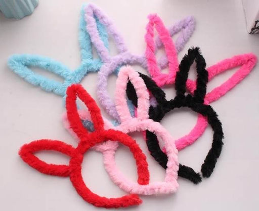 Ободки светящиеся меховые Заячьи ушки (10 шт в уп) - Storyland фото 4