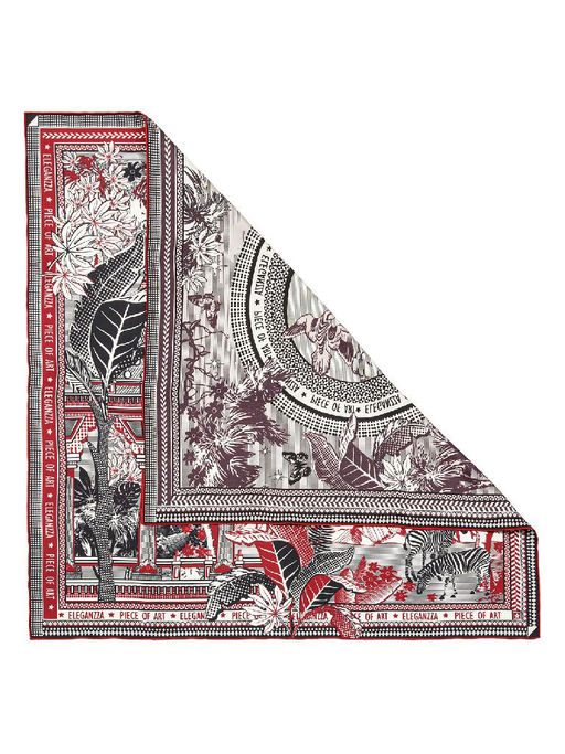 Платок жен. шелк 90х90 E04-8376-07 - Eleganzza фото 5