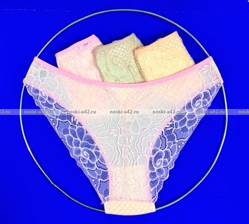 Цена за 5 шт. Трусы женские Турция большие размеры кружевная попа арт. 163516 (163616) 3XL (50-52) - For you фото 2
