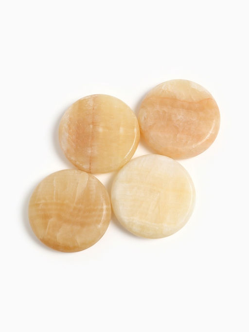 Камни для СПА 8×8 желтоватый мрамор, 4 шт.