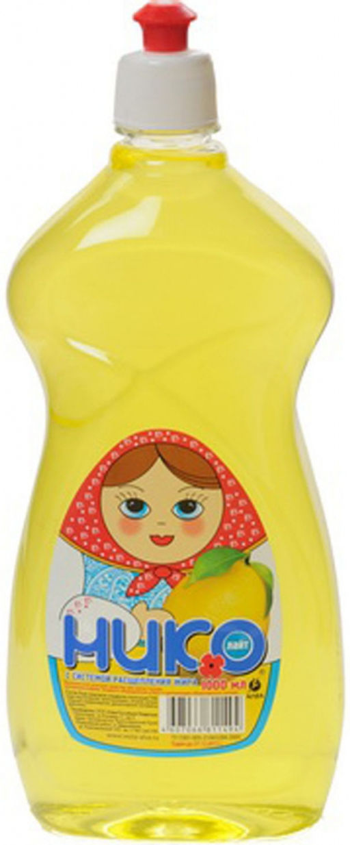 НИКО Лайт Матрешка Моющее ср-во ЛИМОН (1л). 12