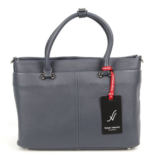 Женская кожаная сумка Sergio Valentini SV-SZ-707 НавиГрей фото 2