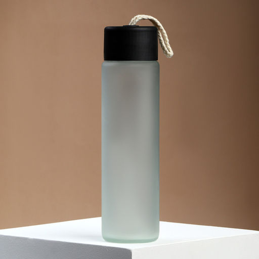 Бутылка для воды WATER, стекло, 350 мл, МИКС