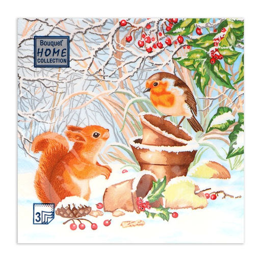 Цена за 2 шт. Салфетки бумажные Home Classic «Новогодняя беседа», 3 слоя, 33х33 см, 20 шт