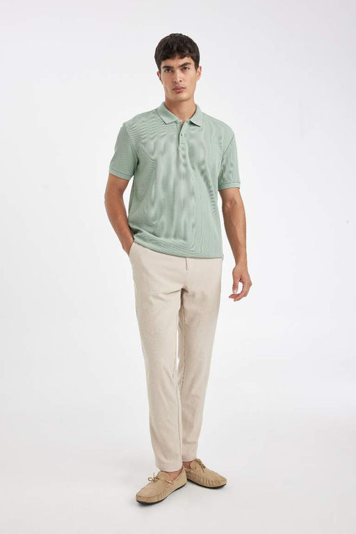 Новая футболка-поло стандартного кроя с короткими рукавами - Defacto фото 2