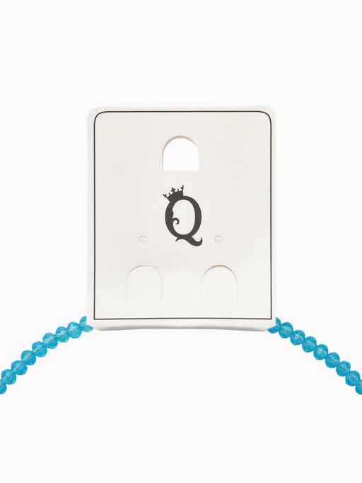 Чокер из бисера «Хрусталь», сердце, голубой в серебре, 36 см + 5 см доп, цепочка