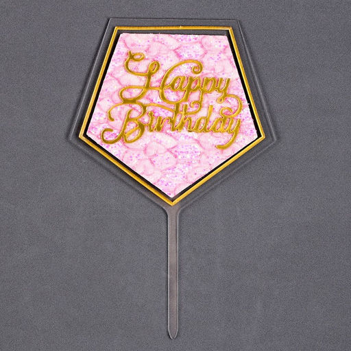 Набор для украшения торта: топпер С днём рождения, 1 шт., 10 свечей - Страна карнавалия фото 3