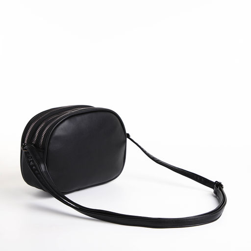 Сумка женская кросс-боди на молнии, цвет чёрный - Simaland фото 3