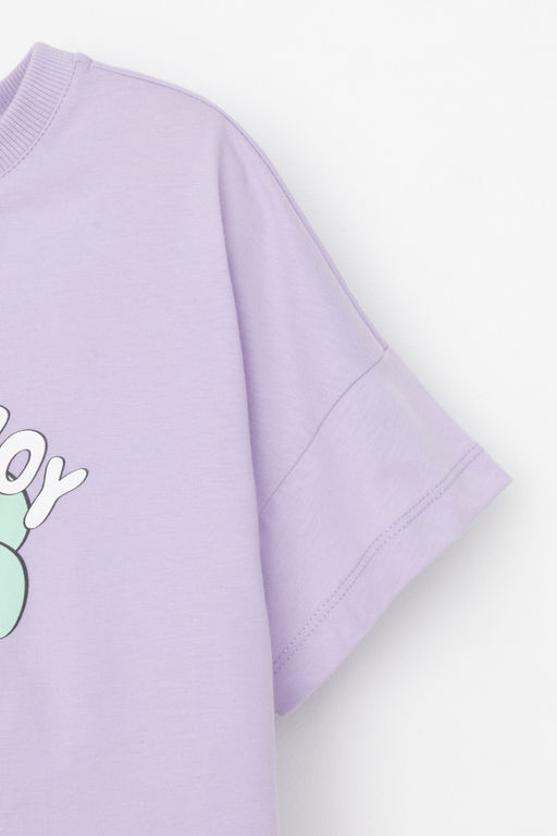 Crockid _ КР 302696/пастельно-лиловый к541 фуфайка (футболка) для дев