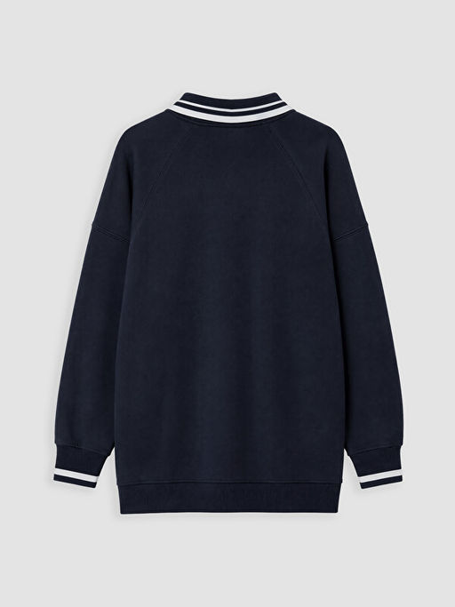 Polo Yaka Oversize Kad?n Sweatshirt Tunik - Waikiki фото 3