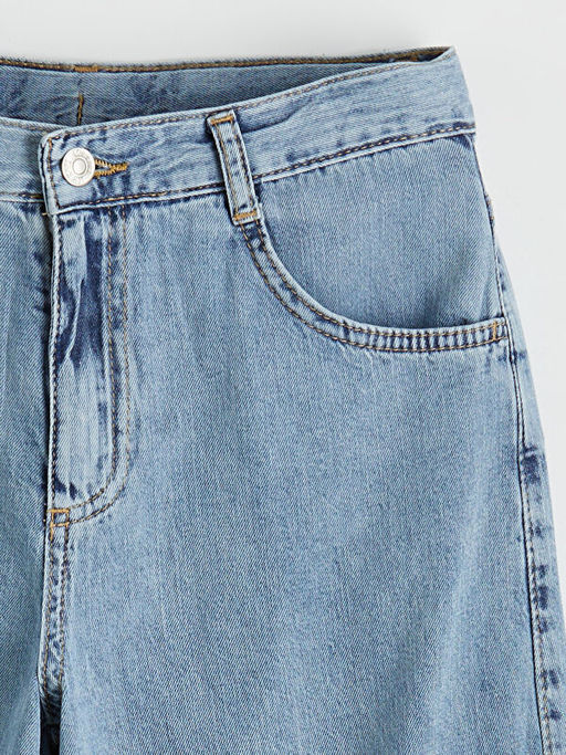 Regular Fit Erkek ?ocuk Kargo Jean Pantolon